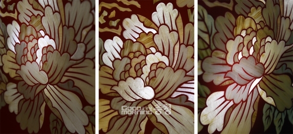 보리 결에 따라 다른 입체감을 보인다.