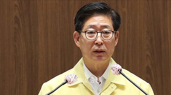 양승조 충남지사는 24일 “내포신도시가 인구 10만 도시로 완성되더라도 실질적인 종합병원 유치는 어렵다”며 “그럼에도 불구하고 여러 가지로 노력하고 있다”고 말했다. (자료사진/ 굿모닝충청=김갑수 기자)