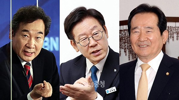 수개월 전까지만 해도 이낙연 대표가 강세를 보인 것이 사실이지만 현재는 이재명 경기지사 지지세도 만만치 않은 것으로 분석되고 있다. 여기에 정세균 국무총리 지지자들 역시 세 확산에 주력하고 있는 모양새다. (자료사진 합성: 더불어민주당 및 경기도 홈페이지/ 굿모닝충청=김갑수 기자)