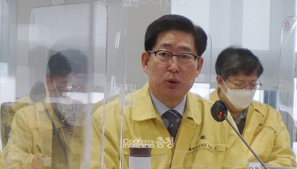 양승조 충남지사는 22일 “최근 일부 몰지각한 사람들이 위안부 할머니들을 모독하고, 국가의 무관심 속에서 힘들게 살 수밖에 없었던 독립운동가 후손들을 조롱하는 참담한 일들이 발생했다”고 말했다. (굿모닝충청=김갑수 기자)