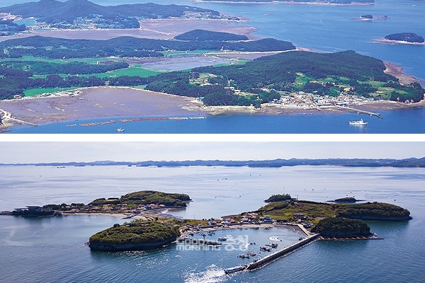 충남도가 한국섬진흥원(이하 진흥원) 유치에 나선 가운데, 후보지로 보령시와 홍성군을 행정안전부에 추천한 것으로 8일 확인됐다. 보령시 원산도(위), 홍성군 죽도(사진). 사진=보령시, 홍성군 제공/굿모닝충청=유희성 기자