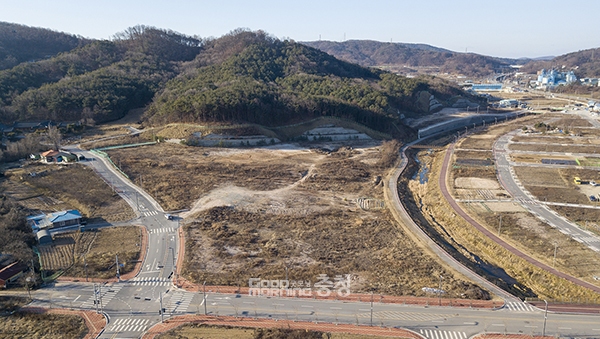 충남 홍성군의 숙원인 신청사 건립사업에 속도가 붙고 있다. (홍성군 신청사 부지, 사진=홍성군 제공/굿모닝충청=이종현 기자)
