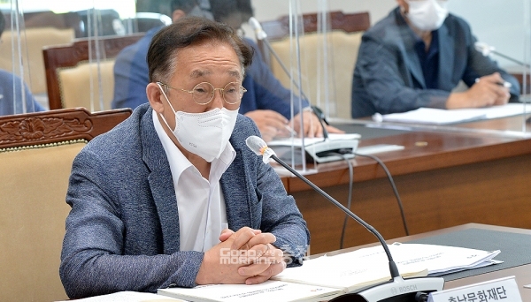 김현식 충남문화재단 대표이사 후보자에 대한 충남도의회 인사청문특별위원회(위원장 정병기) 차원의 검증 절차가 마무리된 가운데, 집중적인 질타에도 불구하고 최종적으로는 ‘적합’으로 결론을 내 논란이 일고 있다. (충남도의회 제공/ 굿모닝충청=김갑수 기자)