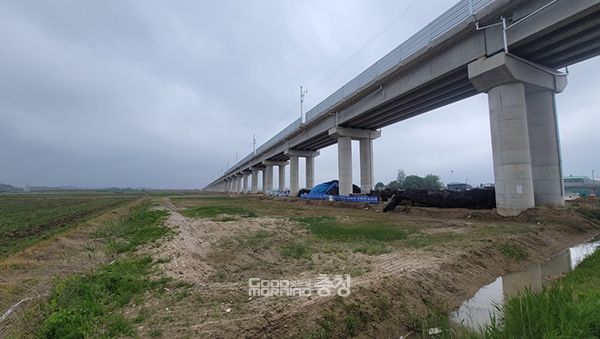삽교역사 신설에 소요되는 예산은 약 228억 원으로 추산되고 있는데, 서해선 내포철도와 병행할 경우 27억 원의 공사비용 절감도 가능한 상황이다. (삽교역사 예정부지, 자료사진=본사DB/굿모닝충청 이종현 기자)