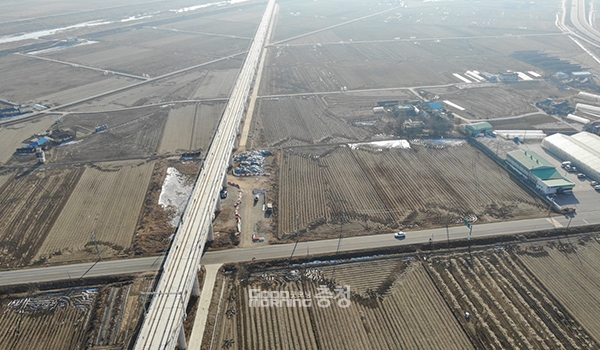 계속해서 황 군수는 삽교역 신설 확정에 따라 국토교통부의 4차 국가철도망 구축계획에 추가 검토사업으로 포함된 ‘서해안 내포철도’에도 힘이 실릴 것으로 기대했다. (삽교역 신설 부지. 자료사진=예산군 제공/굿모닝충청 이종현 기자)
