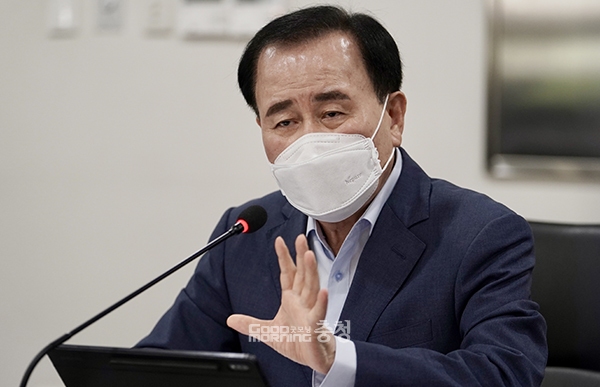 김지철 충남교육감이 정부의 교원정원 감축 움직임에 반대 입장을 분명히 했다. (사진=충남교육청 제공/굿모닝충청 이종현 기자)