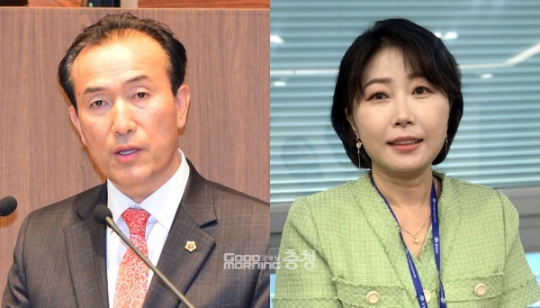 민선8기 충남도정을 이끌 정무라인이 윤곽을 드러냈다. 기획재정부를 비롯한 대정부 기능은 물론 충남도의회와 언론에 대한 역할을 강화하겠다는 의중으로 해석되고 있다. (자료사진 합성: 정무보좌관 2급에 내정된 김홍열 전 도의원과 정무보좌관 4급 주향 전 대변인/ 굿모닝충청=김갑수 기자)