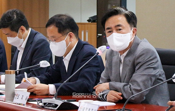 김태흠 충남지사가 꿈비채와 충남형 도시리브투게더 공급을 동시에 추진하겠다는 입장을 밝혔다. (사진=굿모닝충청 이종현 기자)