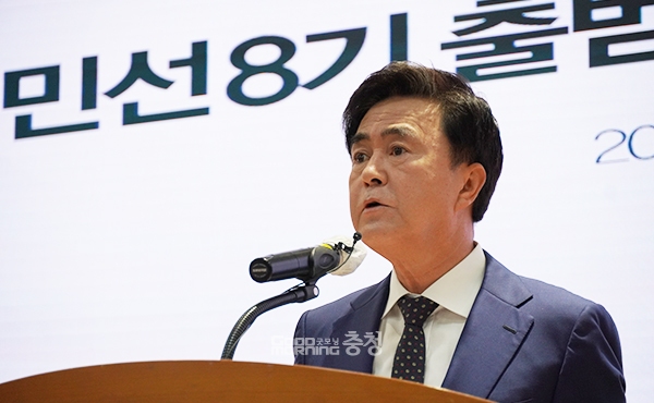 김태흠 충남지사는 5일 “강한 추진력으로 확실한 변화를 만들기 위해 노력한 100일이었다”고 자평했다. (사진=굿모닝충청 이종현 기자)