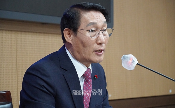 이용록 홍성군수는 2일 “내포신도시 완성을 위해선 내포 뉴그린 국가산업단지가 필요하다”고 말했다. (사진=굿모닝충청 이종현 기자)