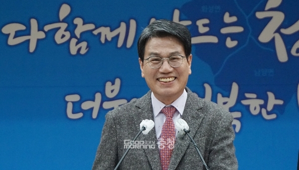 김돈곤 청양군수는 18일 “적극적이고 효율적인 스포츠마케팅 추진으로 경제 파급효과를 높이겠다”고 말했다. (굿모닝충청=김갑수 기자)