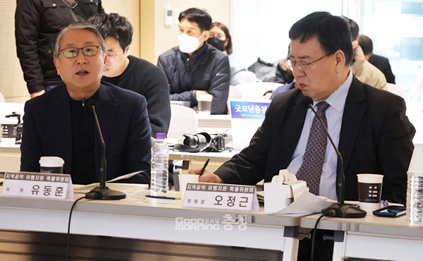 유동훈 충남연구원장이 작심한 듯 윤석열 대통령의 충남지역 공약 이행을 촉구하고 나섰다. (사진=굿모닝충청 이종현 기자)