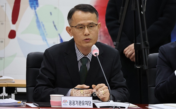 송무경 충남도 공공기관유치단장은 27일 충남 혁신도시(내포신도시) 개발예정지구 지정과 관련 “후발 주자인 만큼 구체적 입지나 면적이 미확정돼 신속한 대응에 혼선이 우려된다”고 말했다. (사진=굿모닝충청 이종현 기자)