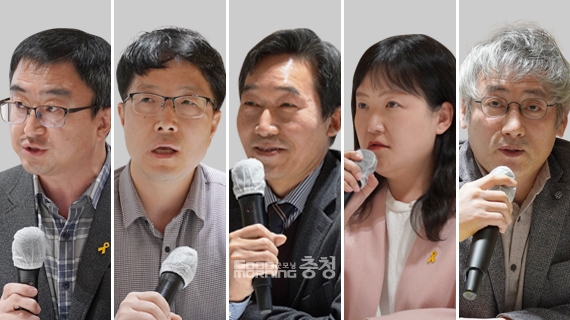 7일 오후 내포혁신플랫폼에서 열린 ‘인권조례 폐지 등 지역인권보장체계 위기 대응 긴급 토론회’에 참석한 인사들이 충남 인권조례(기본인권조례·학생인권조례) 폐지 움직임과 대전시 산하 인권센터 수탁 문제에 대해 우려의 목소리를 쏟아냈다. (사진=굿모닝충청 이종현 기자)