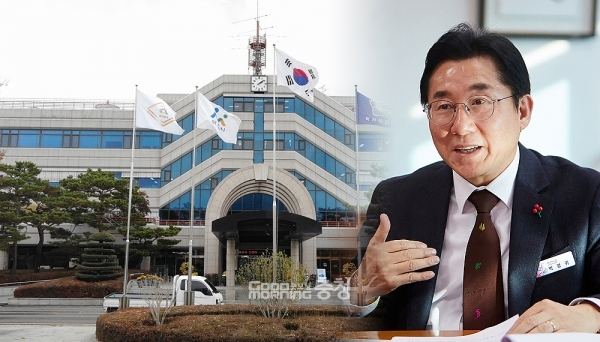 각종 협력사업을 둘러싼 아산시와 충남교육청 간 갈등이 심화되고 있다. 앞서 박경귀 시장은 교육의 본질적인 사업은 중앙정부 및 교육청 재정으로 추진해야 한다는 원칙을 천명하며 “우리 시는 교육감이 설정해 놓은 교육사업의 모델을 그대로 따르는 일을 하지 않을 것”이라고 밝힌 바 있다. (아산시 제공 자료사진 합성/ 굿모닝충청=김갑수 기자)