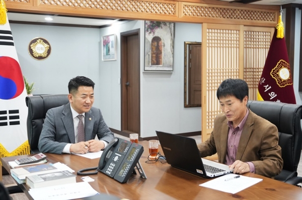 서원 논산시의회 의장은 논산시의 육사 유치는 국방·교육·산업 클러스터를 구축할 수 있는 마중물”이라고 거듭 강조했다.(논산시의회 제공)