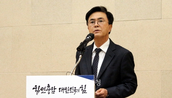김태흠 충남지사가 국방과학연구소(ADD) 국방미래연구센터에 논산 이전을 추진하겠다는 입장을 밝혔다. (굿모닝충청=김갑수 기자)