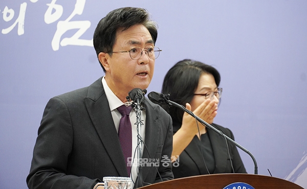 김태흠 충남지사가 정부의 의대 정원 확대 방침에 환영한다는 입장을 밝혔다. (사진=굿모닝충청 이종현 기자)