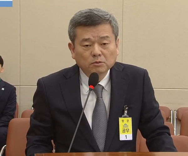 박민 신임 KBS 사장이 지난 7일 열린 국회 인사청문회에 출석해 발언하고 있다(사진=국회방송 캡처)