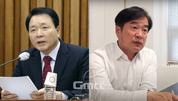 충남 서산·태안 22대 총선 주자인 국민의힘 성일종 국회의원과 더불어민주당 조한기 예비후보 사이에 또다시 공방전이 벌어지고 있다. (자료사진 합성/ 굿모닝충청=김갑수 기자)