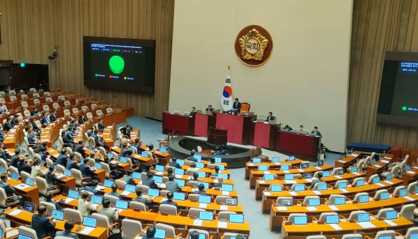 국회 본회의(사진=굿모닝충청 설인호 기자)