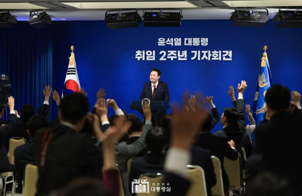 윤석열 대통령 취임 2주년 기자회견(사진=대통령실)