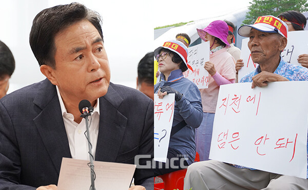 김태흠 충남지사는 12일 “댐 건설의 필요성은 과거부터 누구나 알고 있는 상황이지만 그간 방치됐다”며 “근본적 문제를 해결하지 않는 것은 미래세대에 홍수와 가뭄을 물려주는 일”이라고 말했다. (사진=굿모닝충청 이종현 기자)