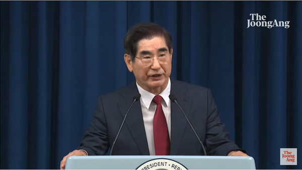 12일 윤석열 대통령에 의해 신임 국방부장관 후보자로 지명된 김용현 대통령경호처장.(출처 : 중앙일보 영상 갈무리/굿모닝충청 조하준 기자)