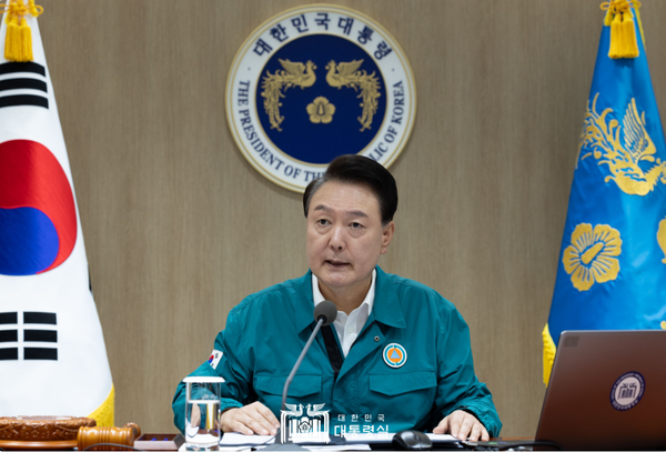 19일 열린 국무회의에서 발언하고 있는 윤석열 대통령의 모습.(사진 출처 : 대통령실 홈페이지)