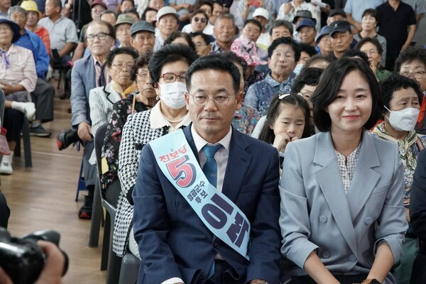 진보당 영광군수 이석하 후보 선거사무실 개소식. 9월 29일 (사진=후보 페이스북)