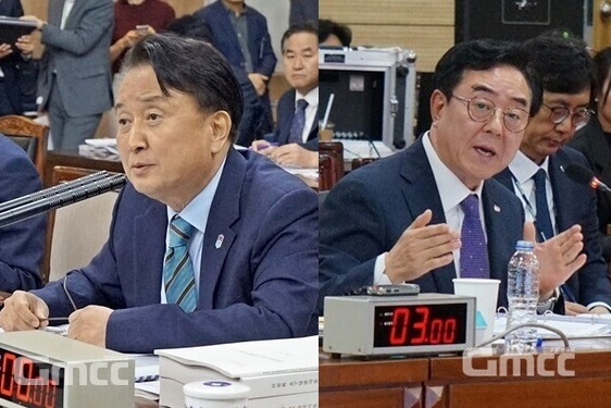 김영환 충북도지사와 고창섭 충북대총장. 사진=굿모닝충청 김종혁 기자