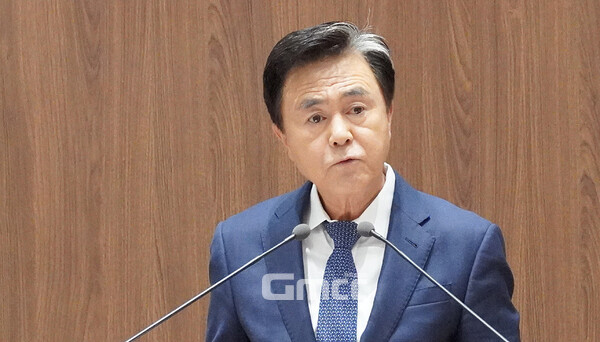 김태흠 충남지사는 5일 "청년들이 농촌을 기피하고 농민들은 죽을 때까지 일하는 현 구조와 시스템을 확 바꿔 나가야 한다"고 말했다. (굿모닝충청=이종현 기자)