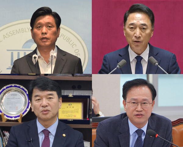 더불어민주당 조승래(대전 유성갑), 박수현(충남 공주청양부여), 송재봉(충북 청주청원), 문진석(충남 천안갑) 국회의원(사진 왼쪽 위쪽부터 시계방향)