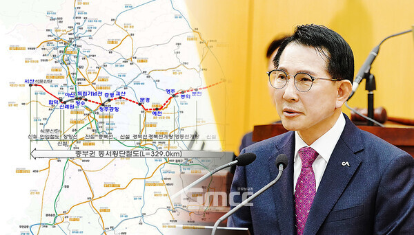 이완섭 서산시장은 25일 “서산공항과 연결되는 충청내륙철도와 국가균형발전의 초석이 될 중부권 동서횡단철도는 내년도 국가철도망 구축계획 반영을 위해 힘을 쏟고 있다”고 말했다. (서산시 제공 등 자료사진 합성/ 굿모닝충청=김갑수 기자)