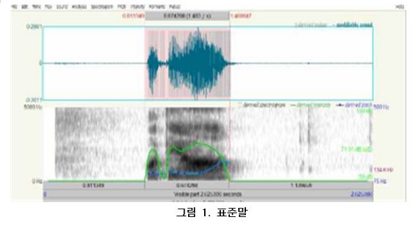 표준말 분석결과. 자료=조동욱/굿모닝충청 김종혁 기자