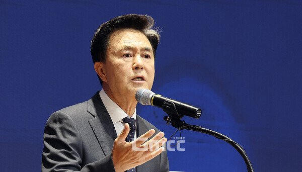 김태흠 충남지사는 23일 “(조기 대선이 치러질 경우) 충청권의 이익을 누군가는 대변하고 극대화해야 하는데 그렇지 않을 경우가 걱정”이라고 말했다. (충남도 제공/ 굿모닝충청=김갑수 기자)