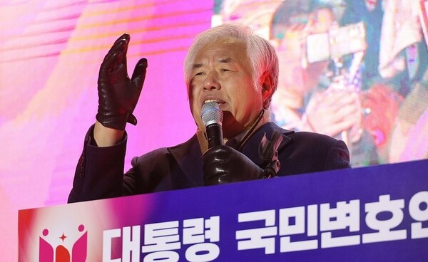 내란 선동 행위를 자행하고 있는 사랑제일교회 목사 전광훈 씨.(사진=연합뉴스)