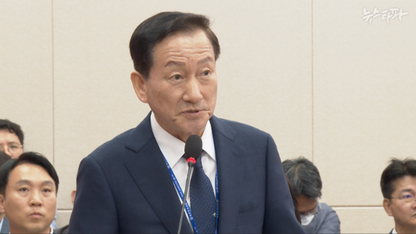 작년 7월 2일 국회 과방위 전체회의장 증인석에 선 류희림 방심위원장.(사진=뉴스타파)