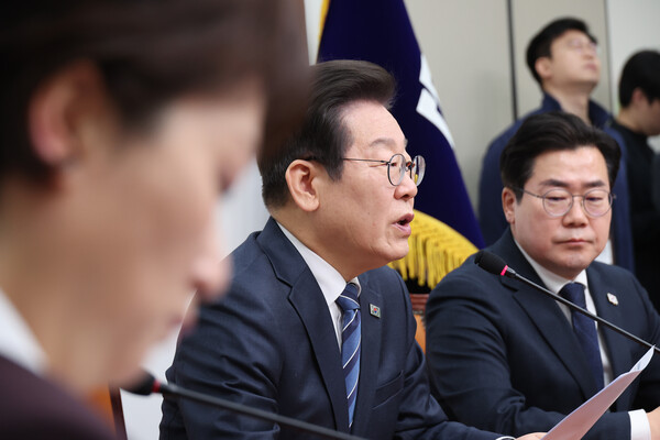 더불어민주당 이재명 대표가 17일 오전 국회 본청 당대표회의에서 열린 최고위원회의에서 발언하고 있다. (사진=연합뉴스)