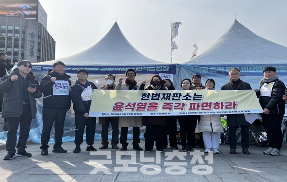 윤석열 즉시 파면을 촉구하는 전국교수·연구자 3280명이 탄핵 인용을 요청하는 탄원서를 20일 헌법재판소에 제출했다. (사진제공:사회대개혁지식네트워크)