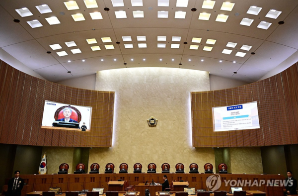 조희대 대법원장을 비롯한 대법관들이 1일 서울 서초구 대법원에서 더불어민주당 이재명 대선 후보의 공직선거법 위반 사건 상고심 선고를 위해 참석해 있다. (사진=연합뉴스 제공)