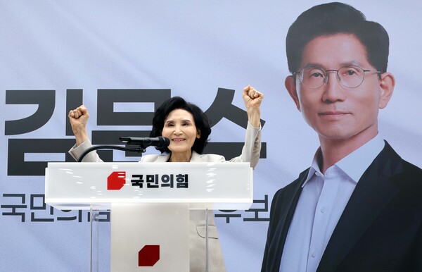 국민의힘 김문수 후보의 배우자 설난영 씨.(사진=연합뉴스)