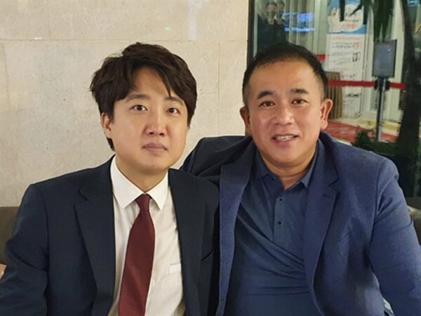 명태균 씨가 2021년 6월 3일 페이스북에 올린 이준석 개혁신당 대선 후보와 찍은 사진. 2025.5.24. 페이스북 갈무리