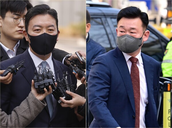 '윤석열의 호위무사'를 자처했던 김성훈 대통령 경호처 차장(좌)과 이광우 대통령 경호처 경호본부장(우)의 모습.(사진=연합뉴스)