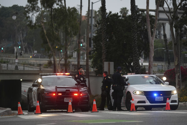 삼엄한 로스앤젤레스의 풍경.(사진=연합뉴스)