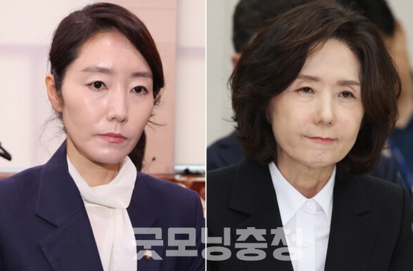 이재명 대통령이 20일 이진숙 교육부 장관 후보자(사진 오른쪽)에 대한 지명을 전격 철회했다. 다만 강선우 여성가족부 장관 후보자(사진 왼쪽)는 임명 절차를 진행한다고 우상호 정무수석이 20일 밝혔다. (사진=연합뉴스 제공)