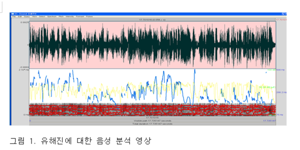 유햐진 음성 분석 영상. 자료=조동욱/굿모닝충청 김종혁 기자