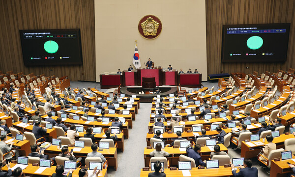 22일 오전 열린 국회 본회의에서 방송3법 중 마지막으로 남은 한국교육방송공사법도 재석의원 179명의 찬성으로 통과됐다.(사진=연합뉴스)