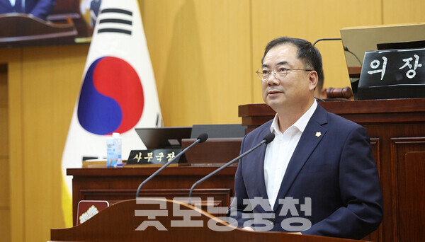  충남 서산시의회(의장 조동식) 부의장인 안효돈 의원이 지난 7월 2일 기자회견에서 오성환 당진시장이 한 발언을 소환해 눈길을 끌고 있다. (서산시의회 제공/ 굿모닝충청=김갑수 기자)