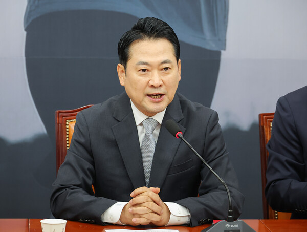 18일 오전 국민의힘 최고위원회의에서 발언하고 있는 장동혁 대표의 모습.(사진=연합뉴스)